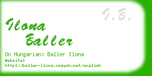 ilona baller business card